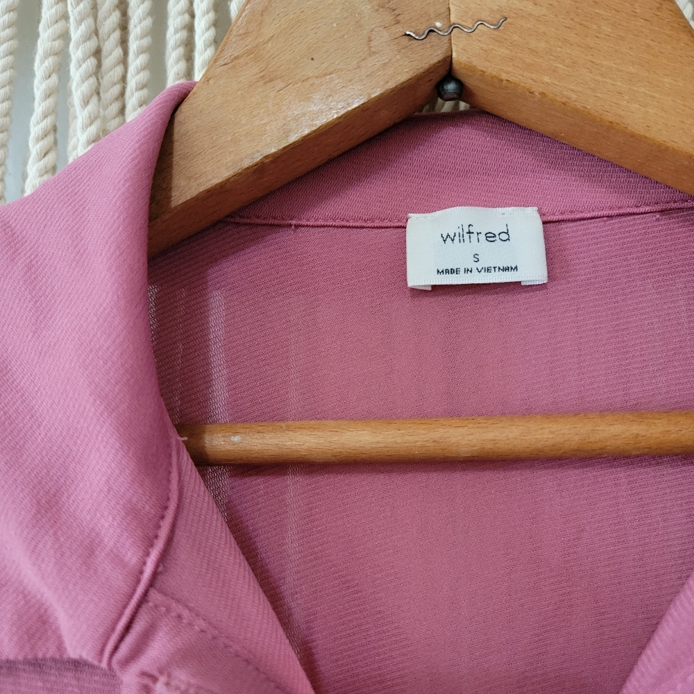 Aritzia Wilfred Free Mesh Sheer Button-Up - Picture 5 of 5